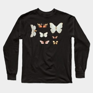 butterfly digital collage Long Sleeve T-Shirt